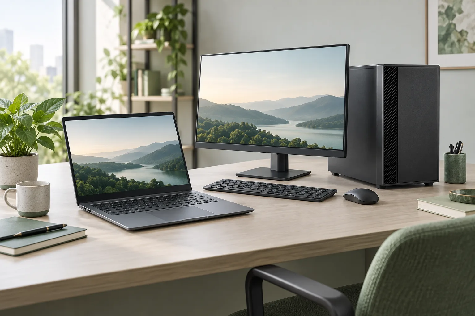 Illustrative refurbished business computers