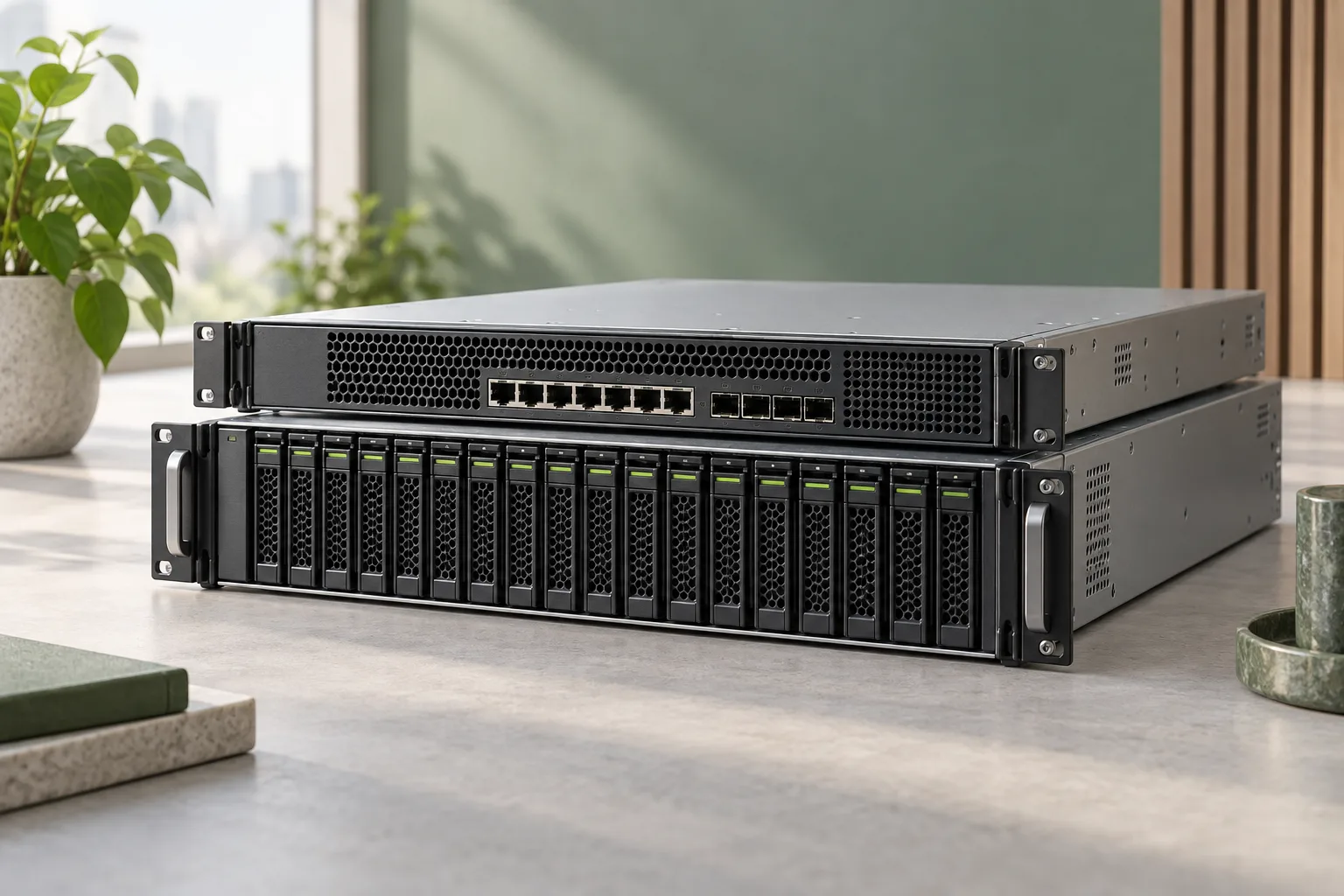 Illustrative server and storage equipment